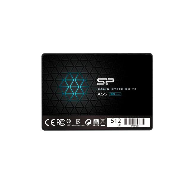 SP Silicon Power シリコンパワー SSD 512GB 3D NAND採用 SATA3 6Gb/s 2.5インチ 7mm PS4動作確認済  A55シリーズ SP512GBSS3A55S