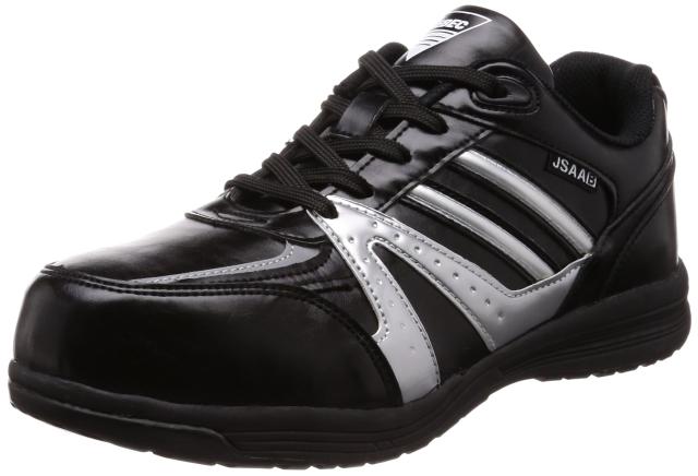 ジーベック 安全靴 作業靴 85140 スニーカー JSAA B種 耐滑 衝撃吸収 ひもポケット 反射材 ブラック 27.0 cmの通販は 5,690円