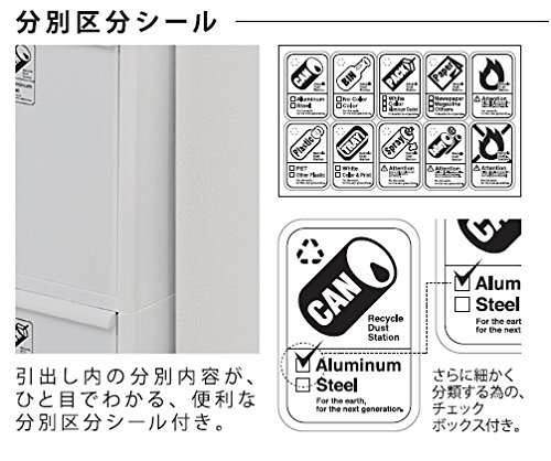 ライクイット (like-it) フタ付きゴミ箱 分別引出し ステーション