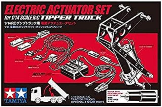 タミヤ ビッグトラック オプション ＆ スペアパーツ No.45 TROP.45 1/14RCダンプトラック用 電動アクチュエータセット 56545