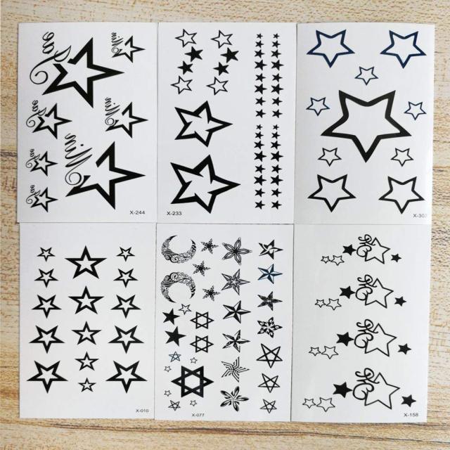 Yesallwas タトゥーシール 星 STAR 6枚セット スター タトゥー
