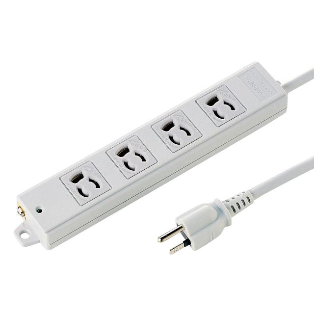 サンワサプライ 工事物件タップ 4個口・3P TAP-K4-10