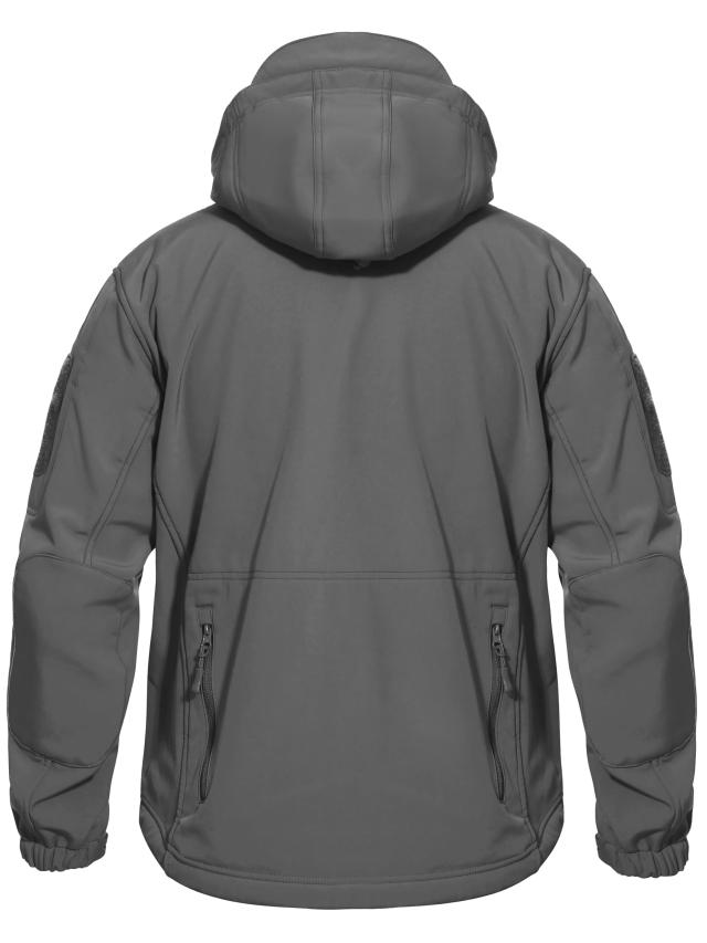 TACVASEN ミリタリー ジャケット 無地 フリース コート 冬 メンズ 防寒ジャケット おしゃれ スポーツウェア 防風 ダークグレー 3XL TACVASEN ミリタリー ジャケット 無地 フリース コート 冬 メンズ 防寒