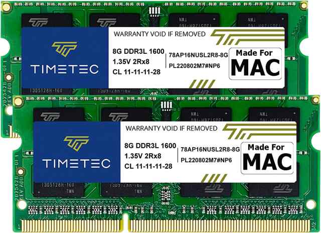 Timetec タイムテック Hynix IC Apple専用メモリ DDR3L 1600Mhz 8GB x