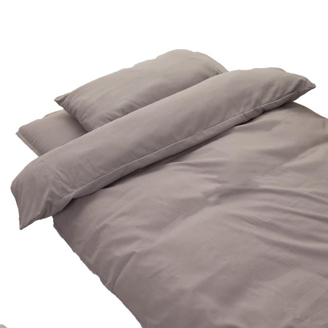 和式 布団カバー セミダブル 3点セット 綿混 無地 寝具カバー3点セット 掛け布団カバー 敷き布団カバー 枕カバー 洗い替え 防ダニ（グレの通販は