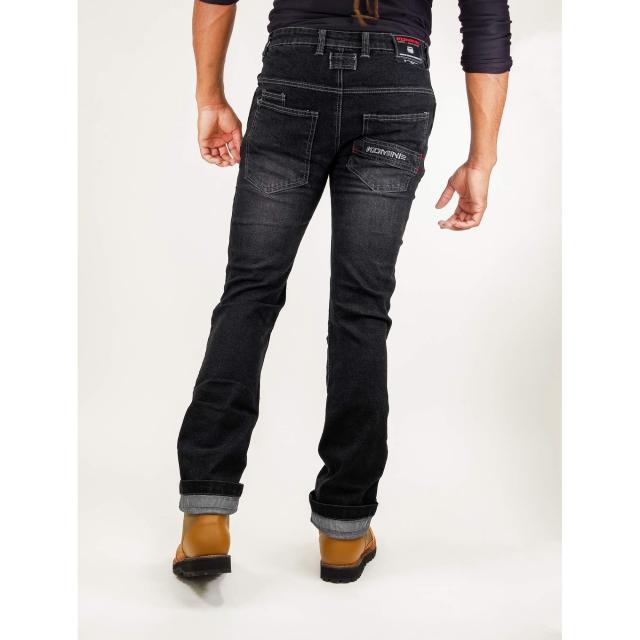 KOMINE バイク用 KVジーンズ WJ-742R 1159 春夏秋向け プロテクター CE規格レベル2 ストレッチ素材 07-742 Black 4XLB