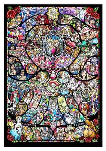 500ピース ジグソーパズル ディズニー＆ディズニー/ピクサー ヒロインコレクション ステンドグラス ぎゅっとシリーズ ステンドアート