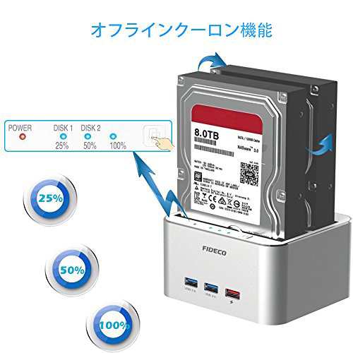 HDDスタンド FIDECO ドッキングステーション USB3.0接続 2.5/3.5インチHDD/SSD SATA  I/II/III対応パソコンなしで 外付け オフラインクロの通販はau PAY マーケット - グローブストア | au PAY マーケット－通販サイト