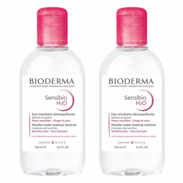 【正規品】ビオデルマ (Bioderma) サンシビオ エイチツーオー D 250mL×2本 セット 洗顔 メイク落とし クレンジング水 敏感肌用 無香料