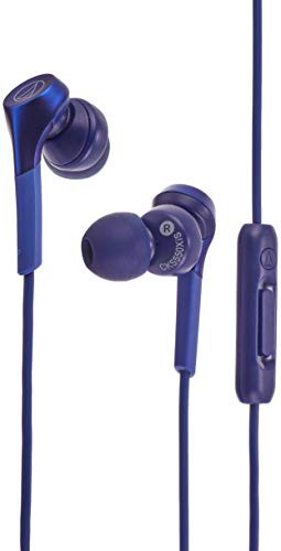 オーディオテクニカ ATH-CKS550XiS BL イヤホン 有線 スマートフォン用 カナル型 重低音 ハイレゾ音源対応 ブルー