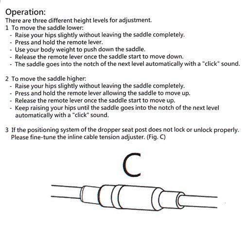 その他のスポーツ TMARS 471L Mechanical Drop Seatpost w/Remote, 440mm, 27.2mm, 3-stage #ST1435