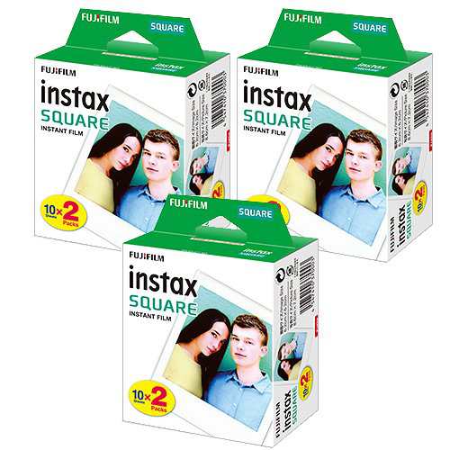 【3個セット/60枚分】フジフイルム インスタントカラーフィルム instax SQUARE WW2 (16576520) FUJIFILMの通販は