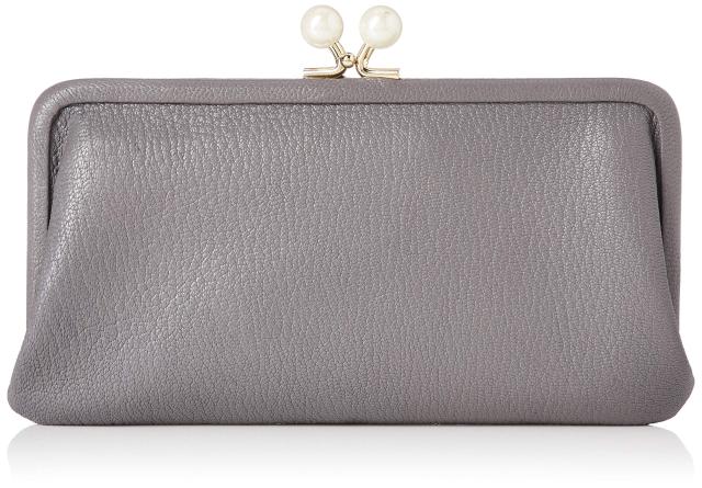 ペルケ アクリル玉がま口長財布 財布 レディース 本革 08-06-03161 GRY