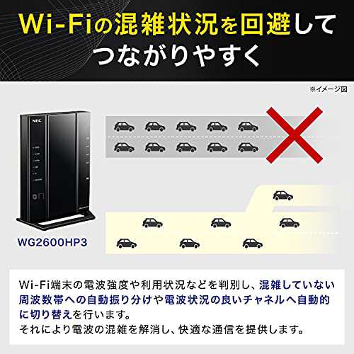 NEC 無線LANルーター dual band Wi-Fi5 (11ac) / WG2600HP3 Aterm