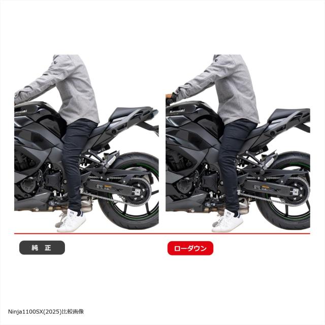エフェックス(EFFEX) 純正の乗り味を最大限活かせるローダウンキット Ninja1000 Ninja1000SX ニンジャ 20mmダウン 足つき性向上 シルバー_3