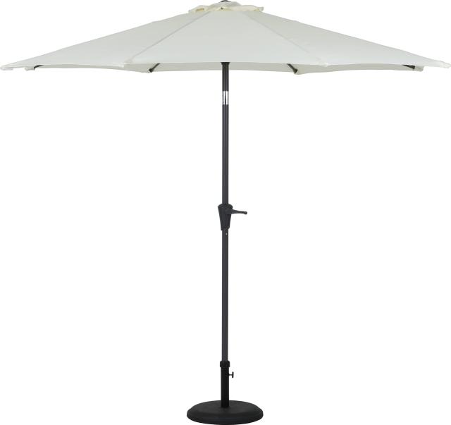 不二貿易 アルミパラソル チルト機能 クランク開閉 85185 アイボリー 奥行270×高さ242×幅270cm