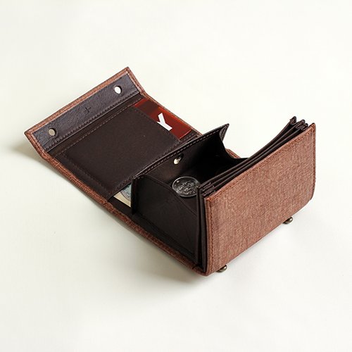 エムピウ m+ プエブロ レザー 二つ折り財布 millefoglie P25