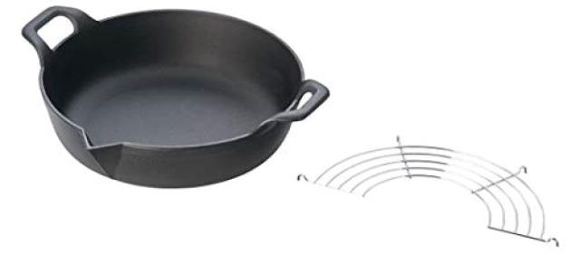 岩鋳(Iwachu) 天ぷら鍋 黒 内径26.5cm 南部鉄器 天ぷら鍋平底27 25102