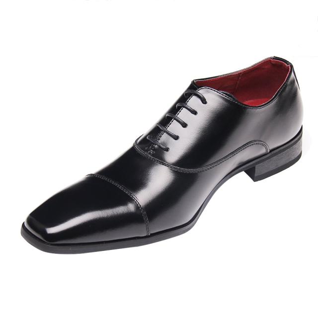 Adolph ビジネスシューズ 本革 メンズ 紳士靴 ZY-1001 （ブラック、ブラウン） 24.5cm-27.0cm (24.5, ブラック) 5,208円