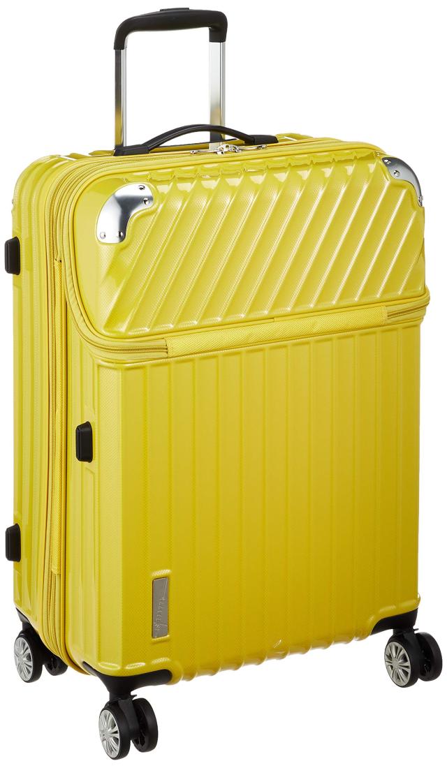 トラベリスト スーツケース ジッパー オープン モーメント 拡張機能付き 61L 64 cm 4.3kg イエ ローカーボン