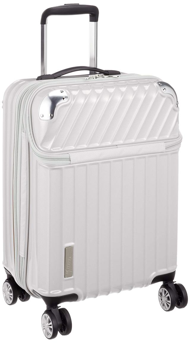 トラベリスト スーツケース ジッパー オープン モーメント 機内持ち込み可 35L 54 cm 3.4kg ホワイトカーボン