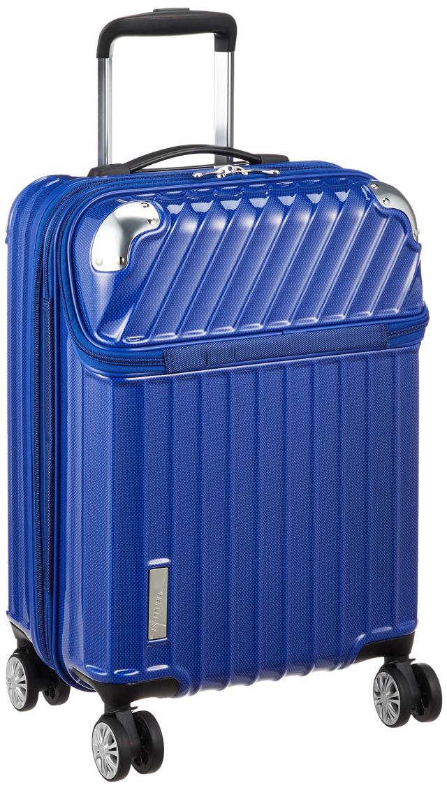 トラベリスト スーツケース ジッパー オープン モーメント 機内持ち込み可 35L 54 cm 3.4kg ブルーカーボン