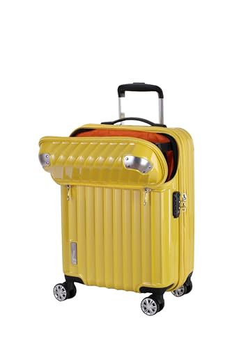 トラベリスト スーツケース ジッパー オープン モーメント 機内持ち込み可 35L 54 cm 3.4kg イエ ローカーボンの通販は