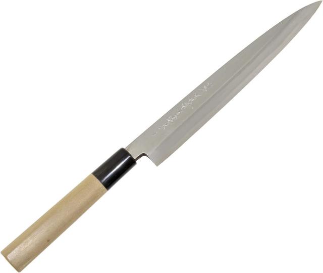 堺一文字吉國 日本製 柳刃 包丁 210mm 白二鋼 木柄 堺の包丁