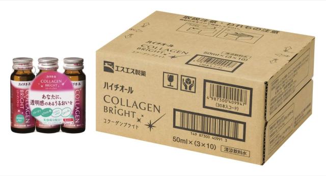 ハイチオール コラーゲンブライト50ml×30本(ケース) 美容成分 コラーゲンペプチド ヒアルロン酸 ビタミンB6 ドリンク エスエス製薬【機