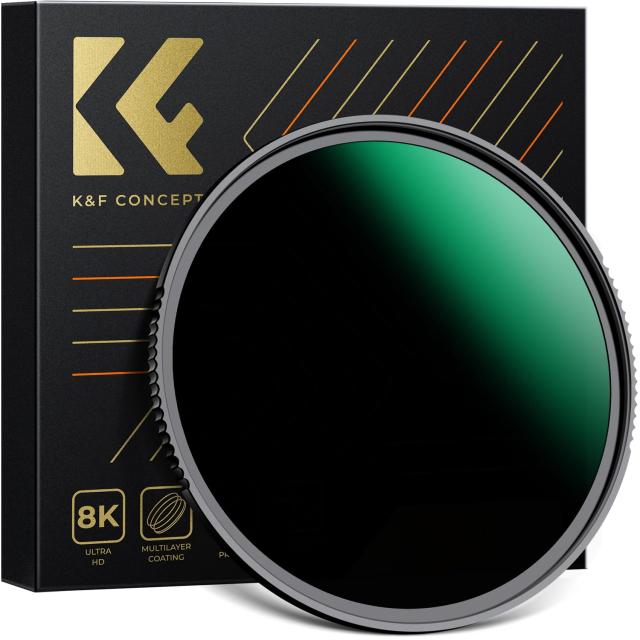 K＆F Concept 82mm NDフィルター ND1000 超薄型 多層ナノコーティング 撥水 防汚 耐油性 減光フィルター（NANO-Xシリーズ）【直営