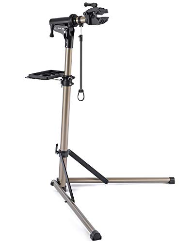 CXWXC 自転車 メンテナンススタンド 安定感 高さ調節 角度調節 ワークスタンド 折りたたみ式 工具トレー付 軽量 コンパクト 収納、持ち運の通販は 15,534円