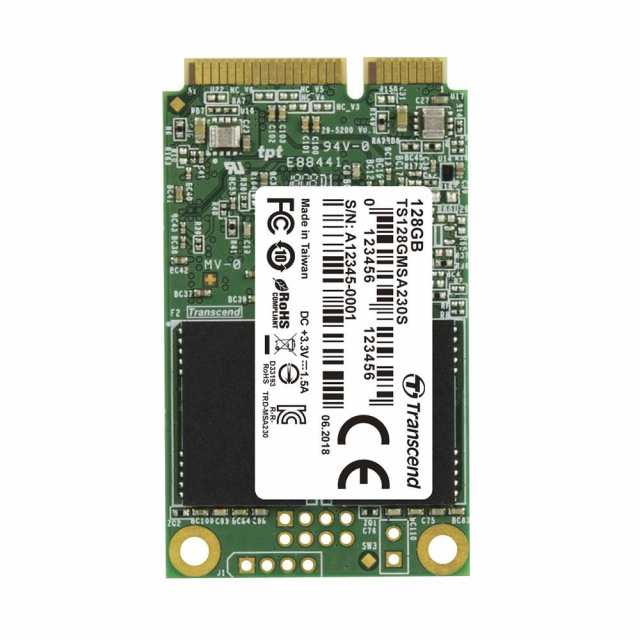 【送料無料】トランセンドジャパン Transcend mSATA SSD 128GB SATA-III 6Gb/s DDR3キャッシュ搭載 3D TLC 採用 TS128G M SA230S