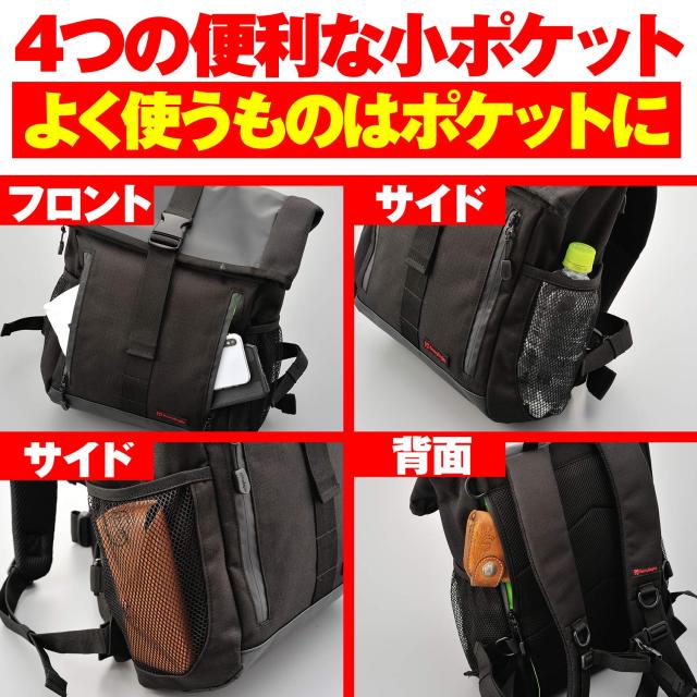 ヘンリービギンズ(Henly Begins) デイトナ バイク用 リュック 防水 16L ファスナー＆折り曲げ式防水気室 DH-739 98669_5