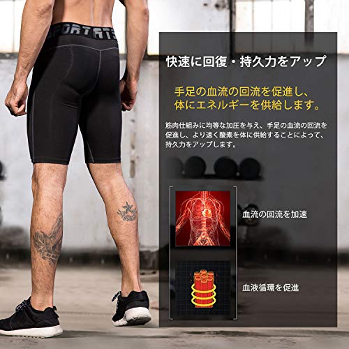Sillictor コンプレッション ショーツ メンズ ショート スポーツ
