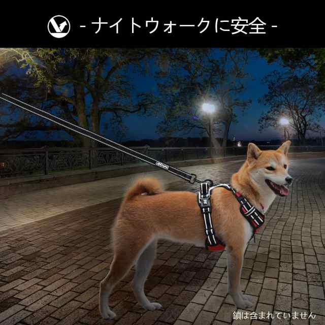 PoyPet 犬ハーネス 首輪 胴輪 小型犬 ソフト 安全 簡単着脱 咳き込み