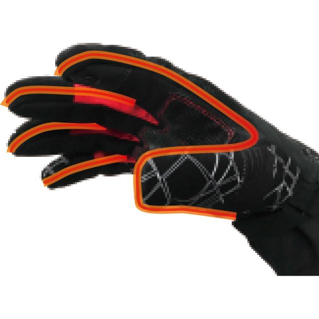 コミネ(KOMINE) バイク用 アドバンスドプロテクトエレクトリックグローブ Crush Black/Red 3XL EK-205 1183 秋冬春向け 防水防寒カーボン