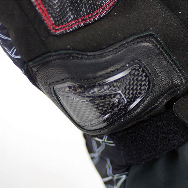 コミネ(KOMINE) バイク用 アドバンスドプロテクトエレクトリックグローブ Crush Black/Red 3XL EK-205 1183 秋冬春向け 防水防寒カーボン