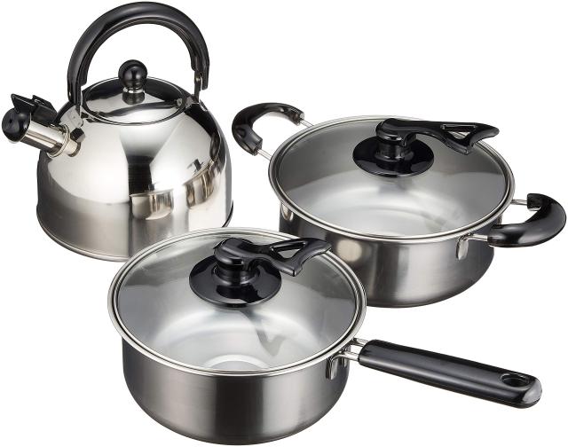 和平フレイズ 鍋セット ステンレス 3点セット IH対応 スティージー MA-9677の通販は