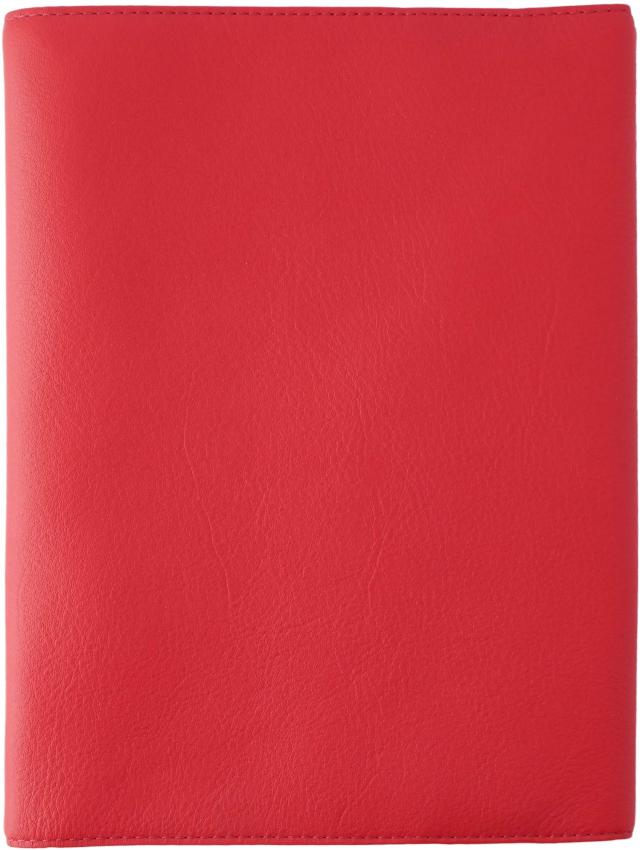 スリップオン(SLIP-ON) フリ ータイプA5判ブックカバー OSL ソフトレザー 本革 レッド OSL-5801-RD