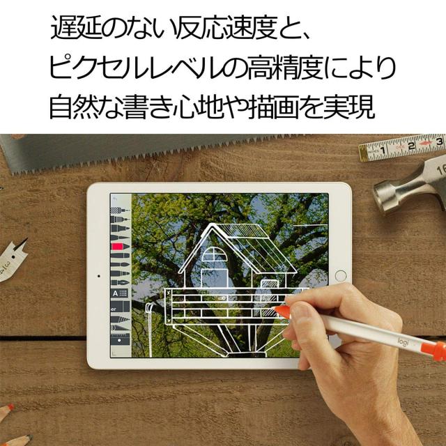 ロジクール デジタルペンシル iPad 第10世代 含む 2018年以降のiPadシリーズに対応 Crayon iP10 シルバー 7時間バッテリー iPad / iPad P_2