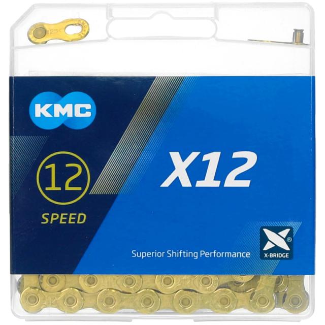 KMC X12 TI-GD 12段用チェーン シルバー 中