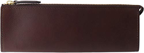 スリップオン ファスナーペンケース L Rio イタリアンレザー 革 チョコ IOL-3501の通販は 6,900円