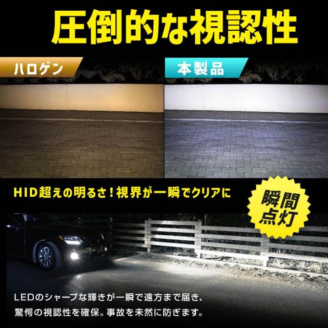 スフィアライト フォグランプ LED 車用 H3 6000K ホワイト
