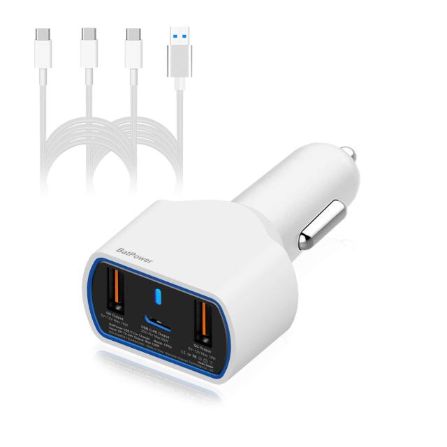 BatPower 120W PD USB C 車載充電器 ラップ カーチャージャー （20V~5V 対応 USB-C Laptop 車の充電器 ）New MacBook Pro Air USB の通販は 7,952円