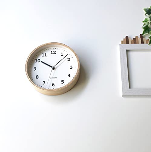 KATOMOKU plywood wall clock 13 km-84NRC ナチュラル 電波時計 連続秒針 φ202mm｜au PAY マーケット