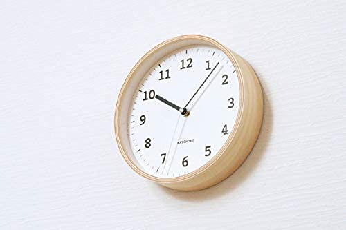 KATOMOKU plywood wall clock 13 km-84NRC ナチュラル 電波時計 連続秒針 φ202mm｜au PAY マーケット