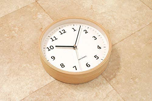 KATOMOKU plywood wall clock 13 km-84NRC ナチュラル 電波時計 連続