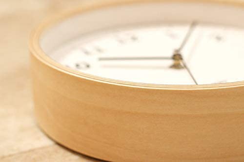 KATOMOKU plywood wall clock 13 km-84NRC ナチュラル 電波時計 連続