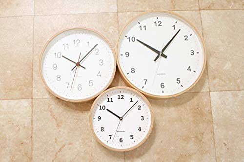 KATOMOKU plywood wall clock 13 km-84NRC ナチュラル 電波時計 連続