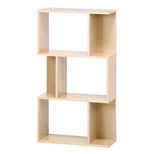 不二貿易 オープンラック シェルフ 3段 幅59×奥行24×高さ106cm ナチュラル ディスプレイラック S型 組立商品 98710の通販は 5,273円